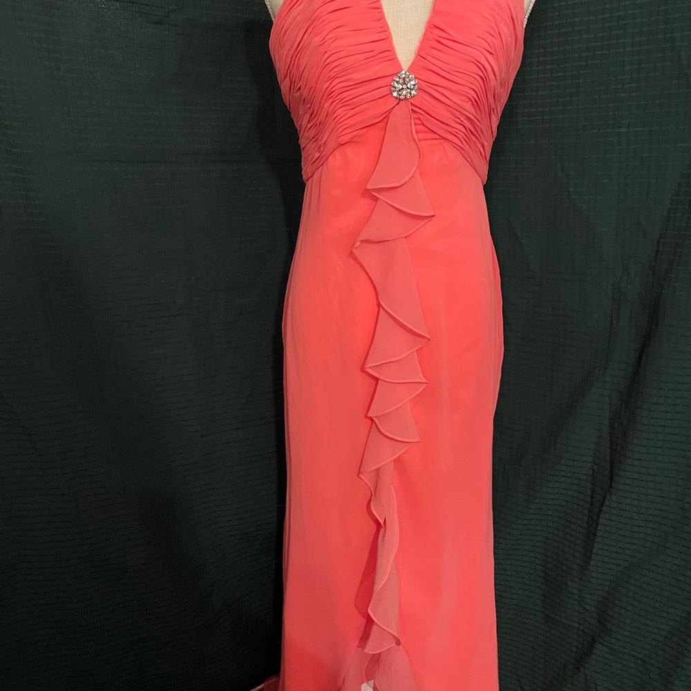 Y2K Hot coral gown from the cool collection. New with tags. Size 4